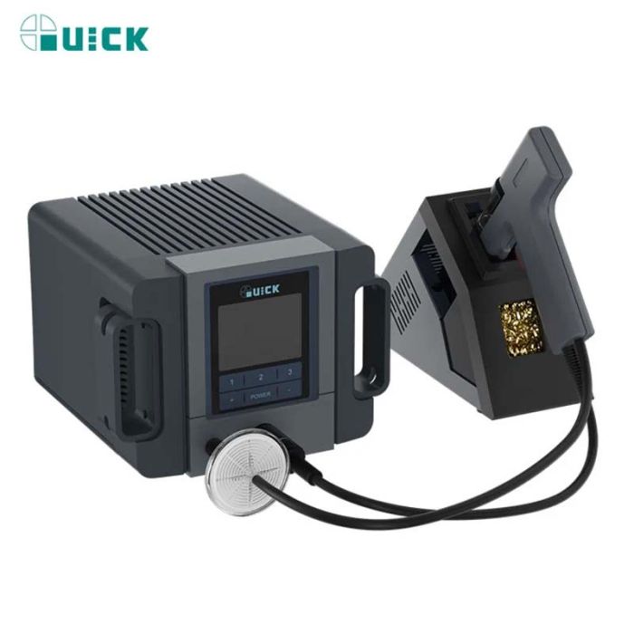 Демонтажная паяльная станция Quick TV2 / вакуумный оловоотсос / LCD дисплей / 300-500°C / 200 Вт