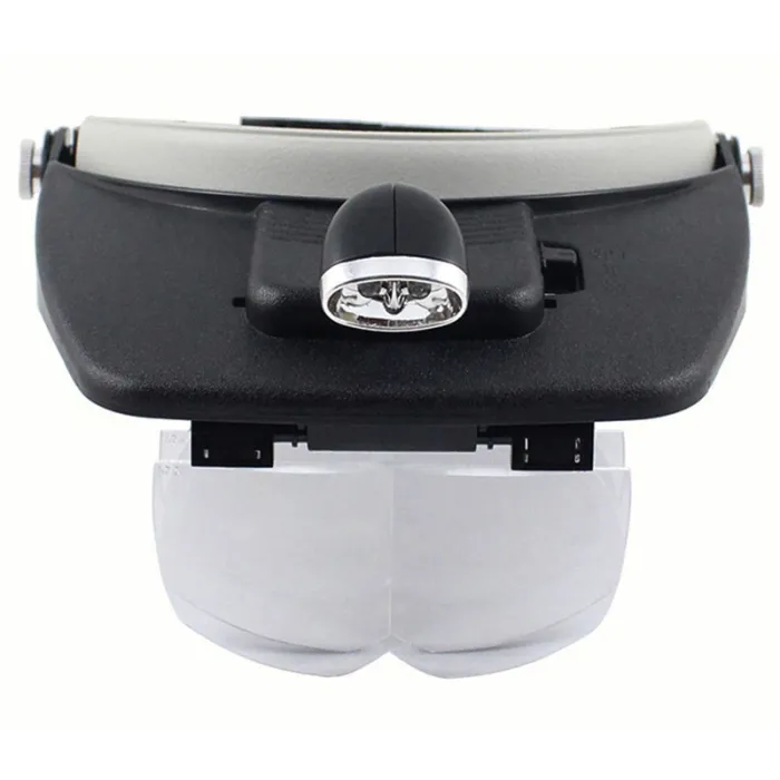 Лупа окуляри бінокулярні Magnifier 81001-A з LED підсвіткою / збільшення 1.2X 1.8X 2.5X 3.5X