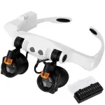 Лупа окуляри бінокулярні Magnifier 32521-SX з LED підсвіткою / збільшення 3X 4X 5X 6X 7X 10X
