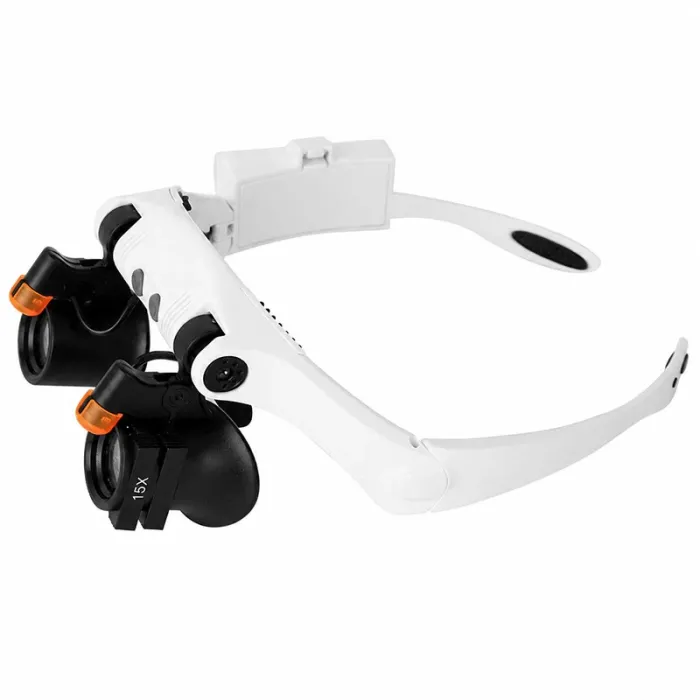 Лупа окуляри бінокулярні Magnifier 32521-SX з LED підсвіткою / збільшення 3X 4X 5X 6X 7X 10X