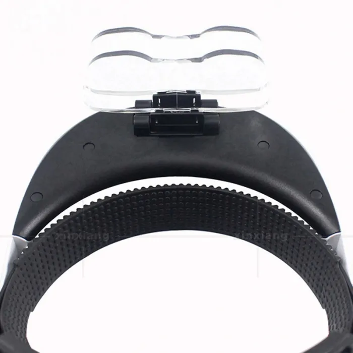 Лупа окуляри бінокулярні Magnifier 81001-H з LED підсвіткою / збільшення 1X 1.5X 2X 2.5X 3.5X