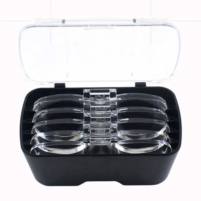 Лупа окуляри бінокулярні Magnifier 81001-H з LED підсвіткою / збільшення 1X 1.5X 2X 2.5X 3.5X