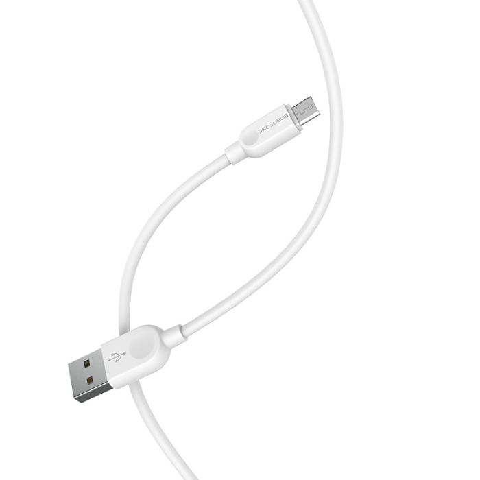 USB кабель Borofone BX14 Micro 2.4A 2m білий