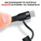 Кабель Type-C to Type-C с переходниками USB + Lightning / 4 в 1 / QC3.0 PD / 60W / 1м  Черный
