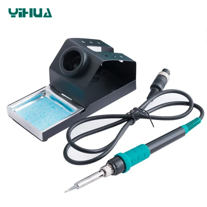 Паяльная станция YIHUA 898BD+ 2 в 1 фен / паяльник / цифровая индикация / турбинная / 3 насадки / 750 Вт