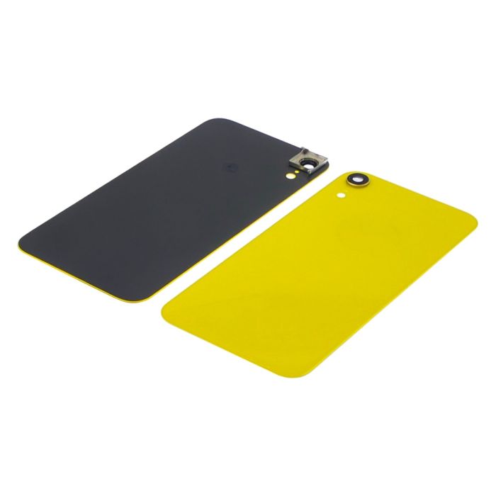 Заднє скло корпусу для Apple iPhone XR жовте зі склом камери