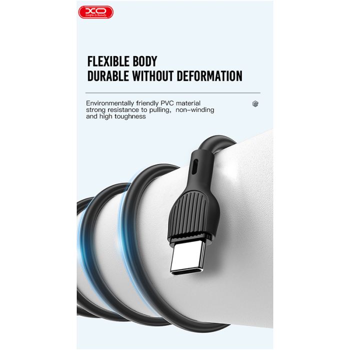 USB Кабель XO Type-C NB200 2.1A 2.0m Black