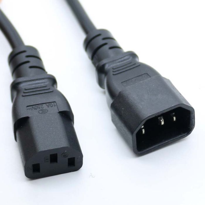 Кабель питания вторичный XP-459 IEC C13 - C14 / для ИБП UPS / 1.5мм / 1.5м