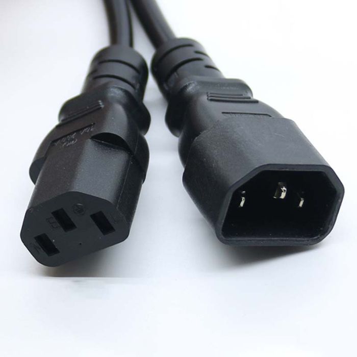 Кабель питания вторичный XP-459 IEC C13 - C14 / для ИБП UPS / 1.5мм / 1.5м