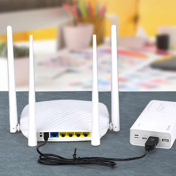 Кабель живлення USB DC 5В / 5.5 мм для роботи роутера від Powerbank