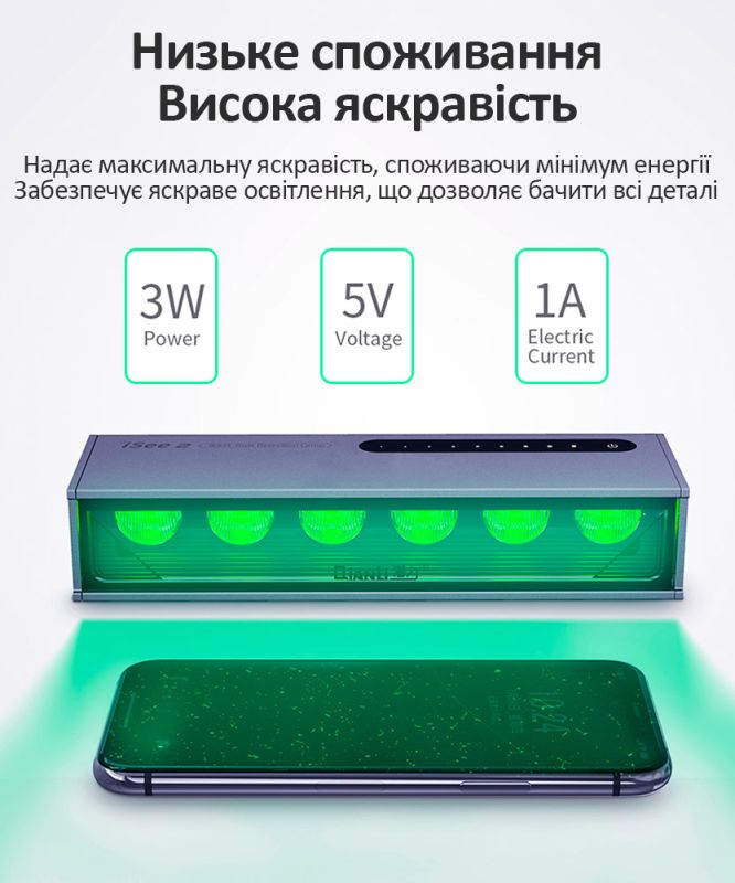 Лампа светодиодная QianLi iSee professional, для обнаружения пыли и царапин на дисплее