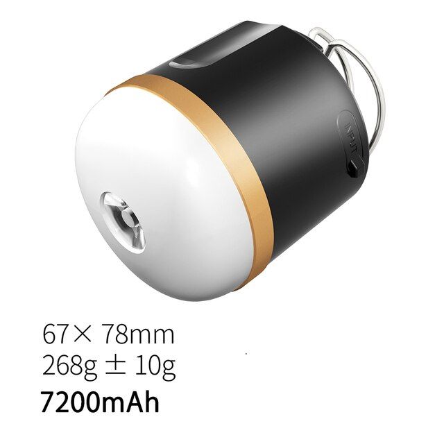 Фонарь ручной кемпинговый Portable Light ,5 режимов, Powerbank 7200mAh, магнит, IP65 Черный