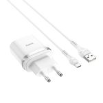 Сетевое зарядное устройство Hoco C12Q 1 USB 3A QC3.0 Micro белый