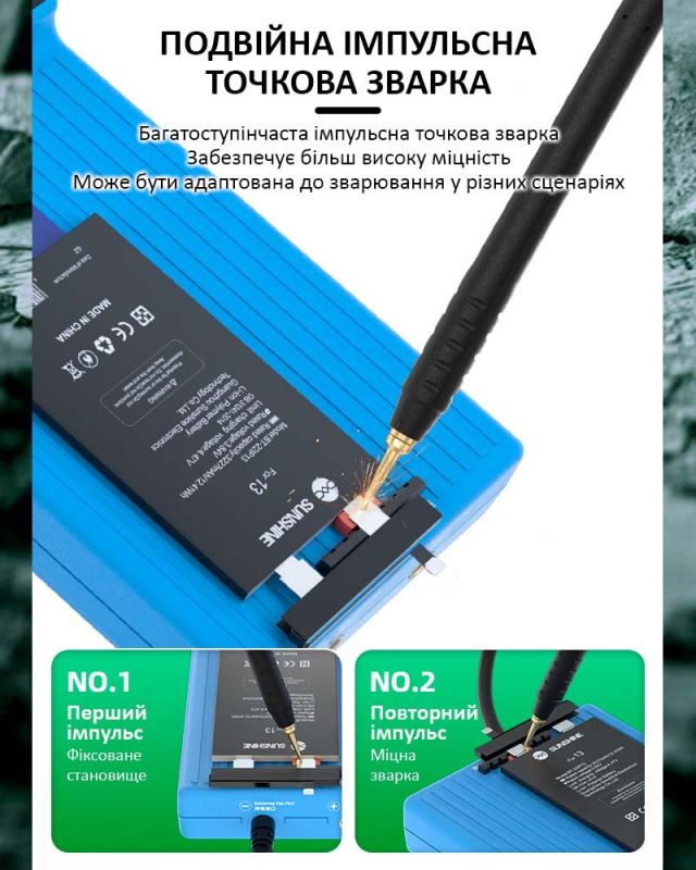 Апарат для точкової зварки акумуляторів Relife RL-936WG / LCD дисплей / 650А