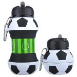Пляшка для води Sport H10-156 / силіконова складана / 550мл / футбол