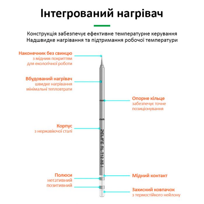 Жало, наконечник Relife RL-T12-XS-SK / лезвие / для паяльника / паяльных станций