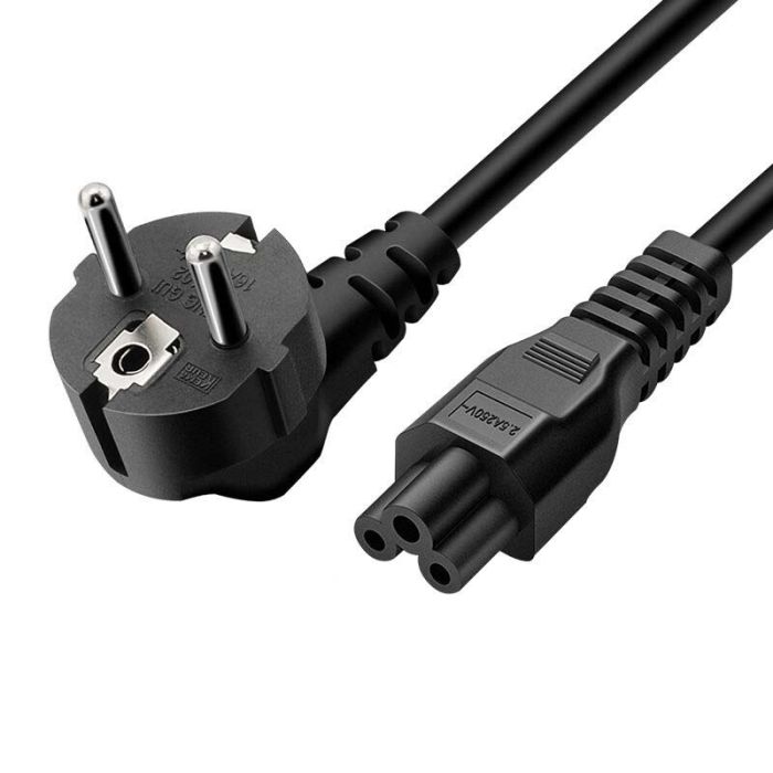 Кабель питания Schuko PC-186 CEE 7/7 - IEC C5 для ноутбука / 0.75мм / 1.5м