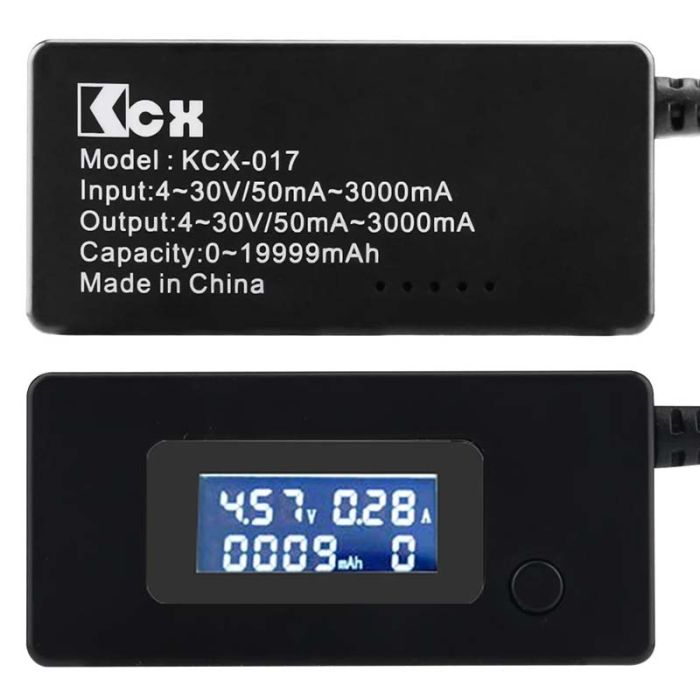 Многофункциональный USB тестер KEWEISI KCX-017 тока напряжения емкости Черный