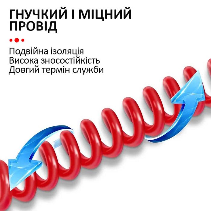 Щупы для мультиметра, тестера высококачественные, тонкие, провод пружина 2м / 1000V / 20A