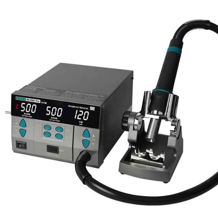 Термовоздушная паяльная станция SUGON 8610DX Pro фен / 100-500°С / 120 л/мин / 4 канала памяти / 1000 Вт