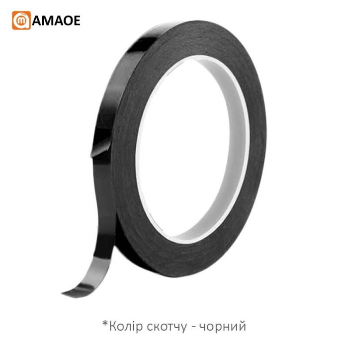 Скотч двосторонній Amaoe DST030 клейка стрічка тонка на PE основі 10м / товщина 0.3мм / ширина 3мм
