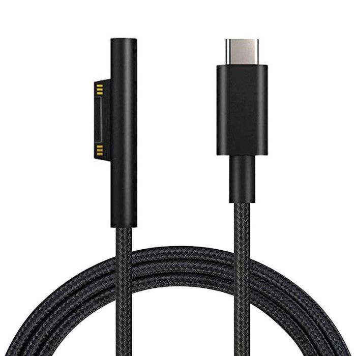 Кабель USB Type-C для Microsoft Surface Pro / Book / Laptop / Go / в оплетке / 15В / 4А / 1.8м