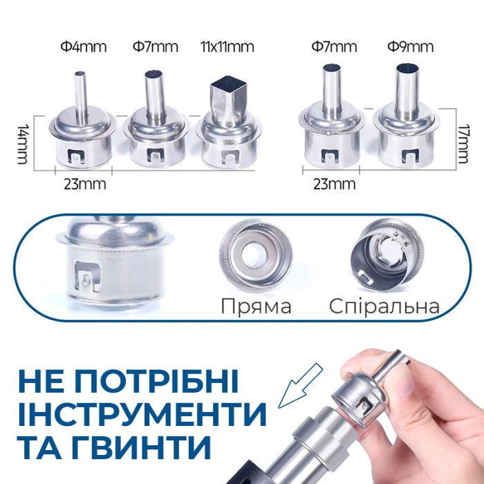 Паяльная станция 2 в 1 WEP 992D-III / термофен + 2 паяльника C210 C245 / 3 канала памяти / 1220 Вт