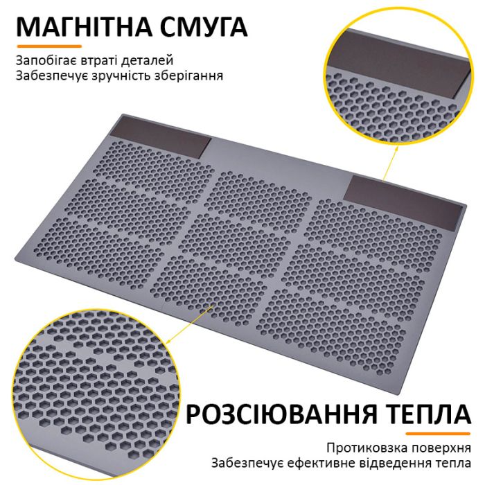 Теплоизоляционный силиконовый коврик TELIJIA TE-612 для пайки и ремонта техники / 380x210 мм
