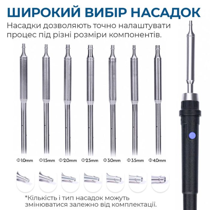 Паяльная станция 2 в 1 WEP 992D-II / прецизионный термофен + паяльник C210 / 90-450°C / 10 л/мин / 210 Вт