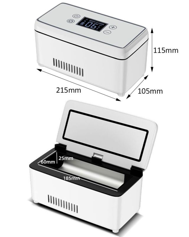 Медицинский портативный мини холодильник Coolbox CL-0501 для лекарств, инсулина / сумка / USB / 220V / АКБ