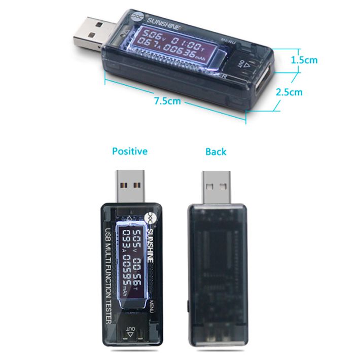 Багатофункціональний USB тестер Sunshine SS-302A QC4.0 / 4-20V / 3.3A