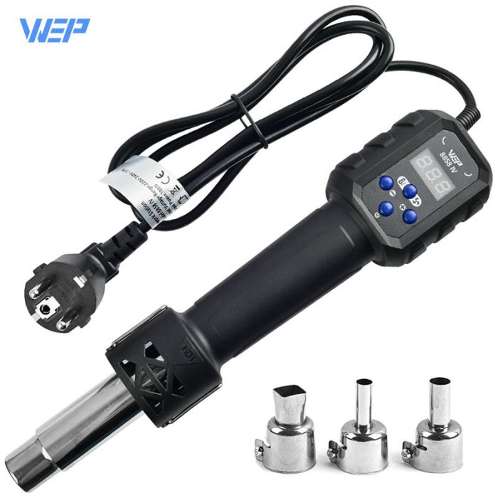 Термофен WEP 8858-IV / ЖК-дисплей / цифровая регулировка / компактный / 120 л/мин / 100 - 500°C / 700 Вт