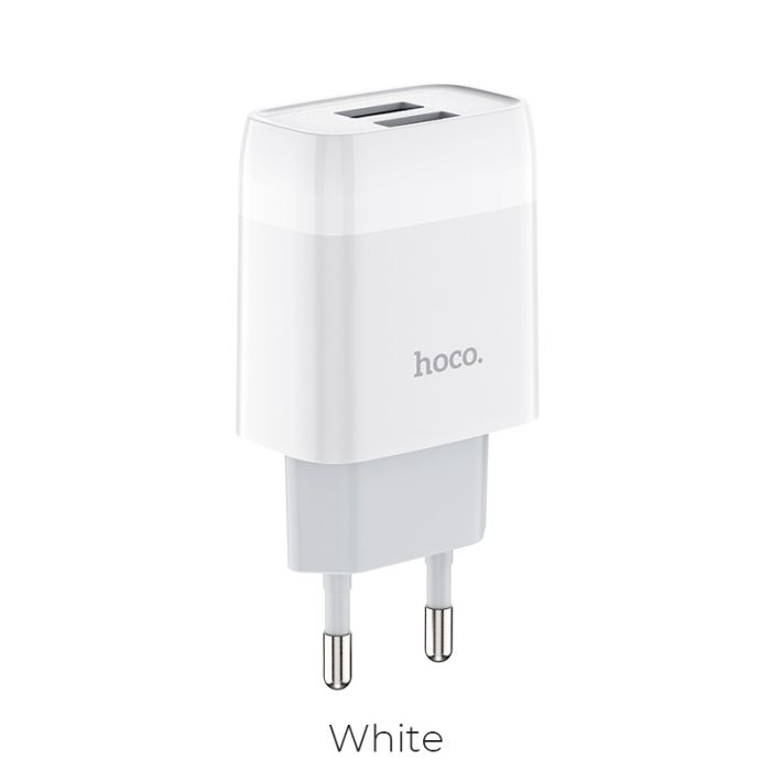 СЗУ Hoco C73A 2 USB 2.4A белое