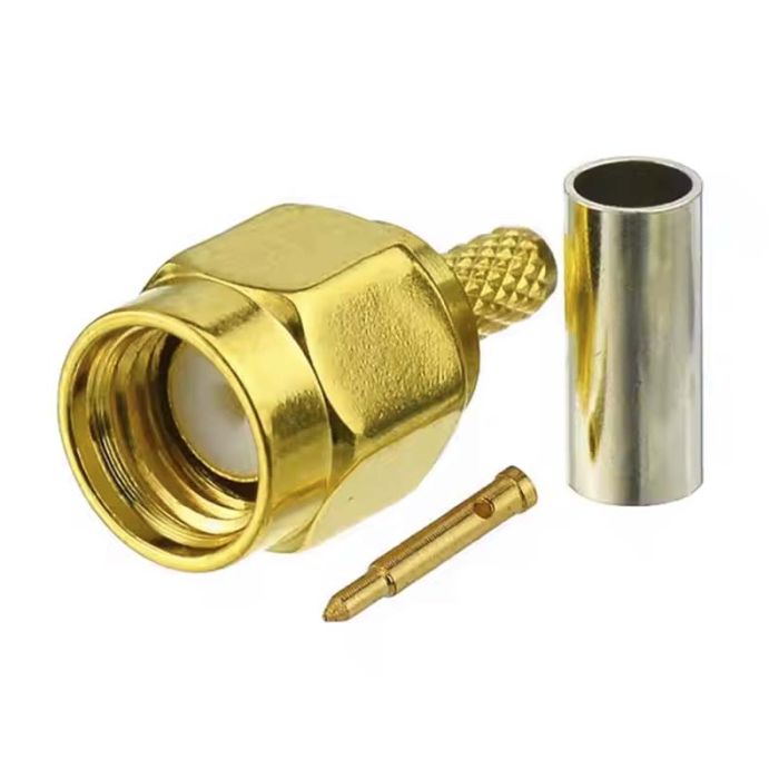 Роз'єм SMA male прямий SMA-J-1.5 пайка, обжим для кабелів RG-316, RG-174, RG-178
