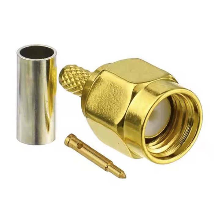 Роз'єм SMA male прямий SMA-J-1.5 пайка, обжим для кабелів RG-316, RG-174, RG-178