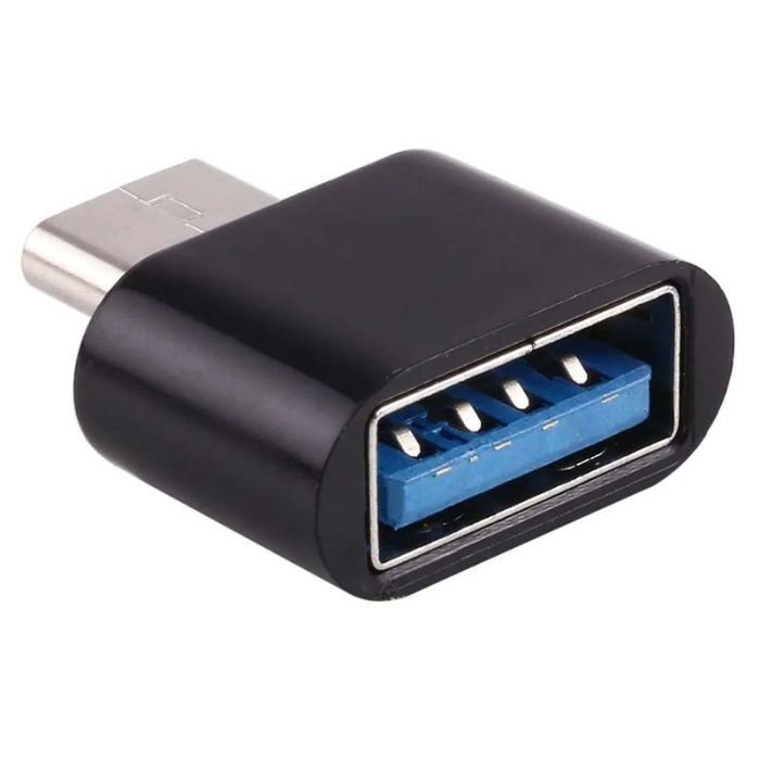 OTG перехідник USB Type-C - USB 2.0 адаптер Чорний