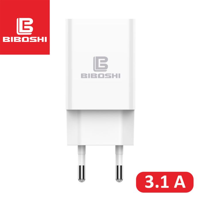 Сетевое зарядное устройство Biboshi C11 1 USB 3.1A + кабель Micro-USB white