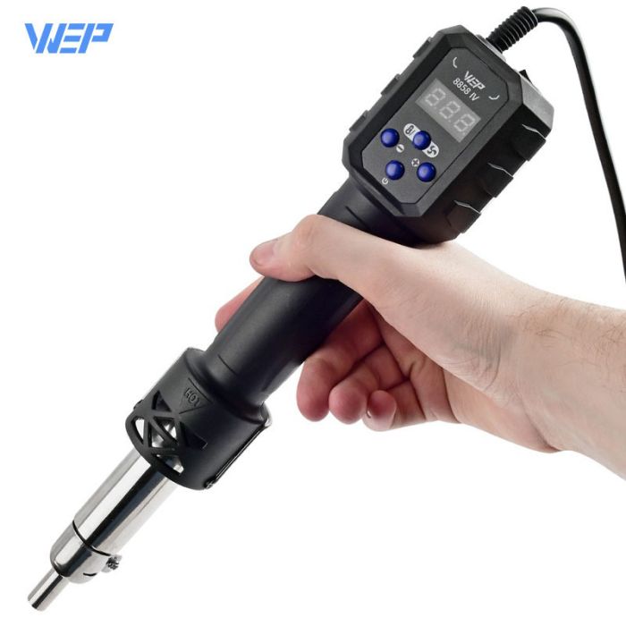 Термофен WEP 8858-IV / ЖК-дисплей / цифровая регулировка / компактный / 120 л/мин / 100 - 500°C / 700 Вт