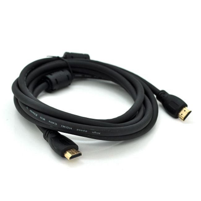 Кабель Ritar PL-HD347 HDMI-HDMI 19+1, Ultra HD 4Kx2K, 2160P, 2.0m, v2,0, OD-6.0mm, с фильтром, круглый Black, коннектор Gold, Пакет