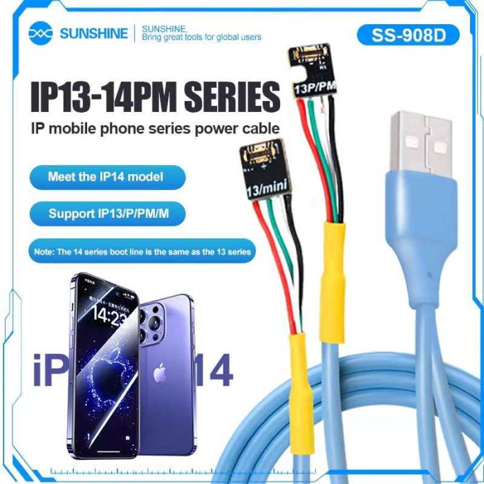 Кабель питания для активации плат Sunshine SS-908D iPhone 13 / Pro / Max / Mini / 14 / Pro / Max