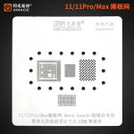 Трафарет BGA Amaoe Baseband / NAND / CPU / EEPROM для iPhone 11 /  11 Pro / 11 Pro Max (0.12 мм)