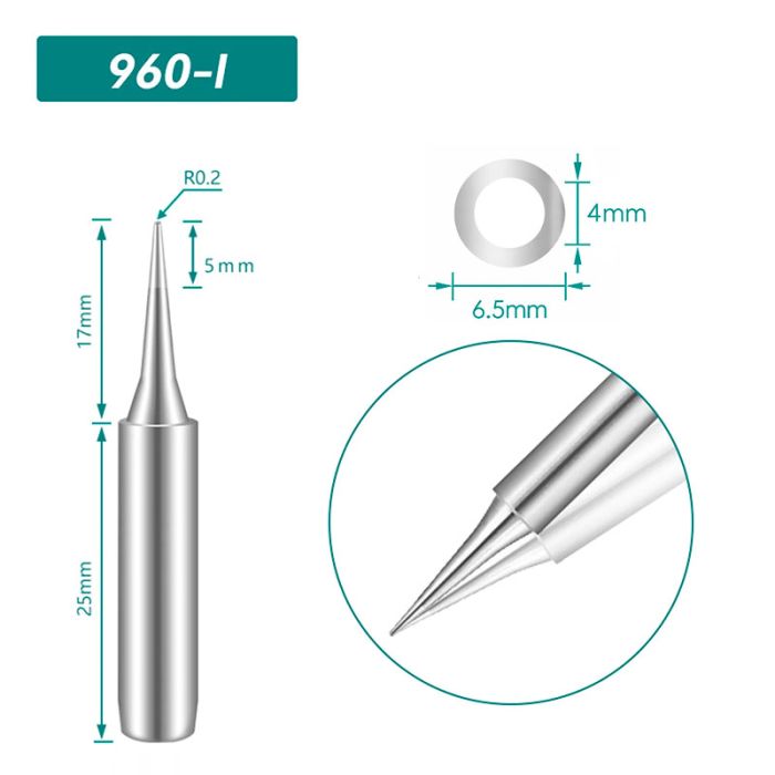 Жало, наконечник QUICK 960-I для паяльной станции 936 / 936A / TS1100 / 8686D+ / 8786D+
