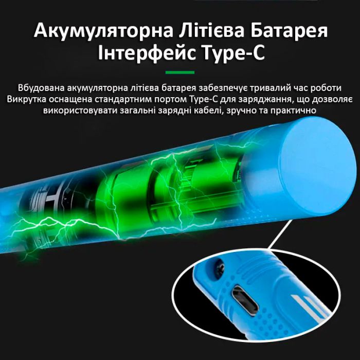 Отвертка аккумуляторная RELIFE SD-22E прецизионная / набор бит 10 шт. / реверс / Type-C / 350 mAh Blue