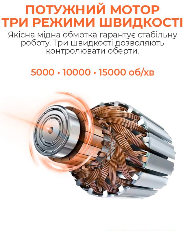 Бормашина гравер Amaoe M140 акумуляторна / різання / шліфування / полірування / 11 насадок