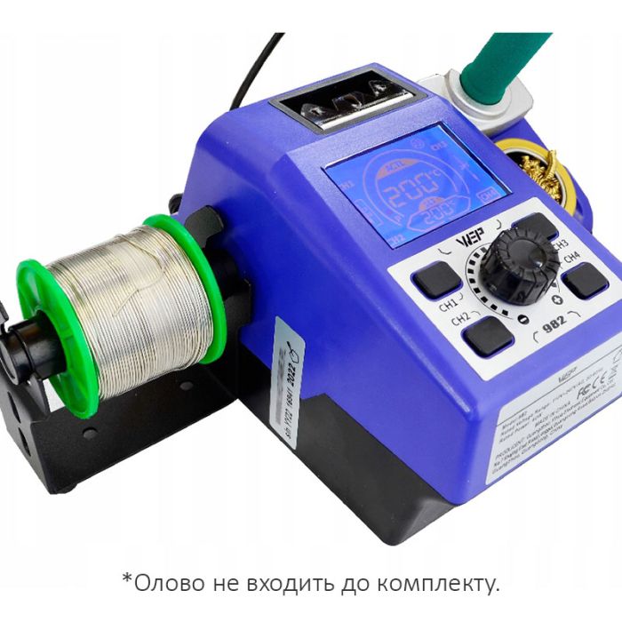 Паяльна станція прецизійна WEP 982 / паяльник C245 / 4 канали пам'яті / 90-450°C /120 Вт