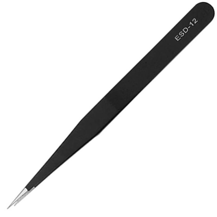 Пинцет ESD-12 антистатический прямой 135 мм