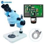 Тринокулярний мікроскоп Sunshine SZM45T-B1-1600S / камера 16 Mpx / HD дисплей 10'' 1080P / підсвічування