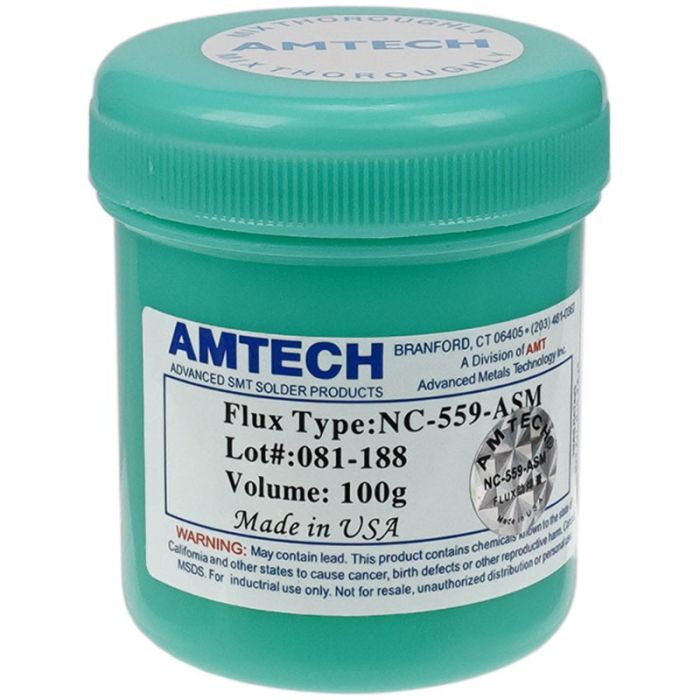 Флюс-паста AMTECH NC-559-ASM / без вмісту галогенів / зелена банка 100г