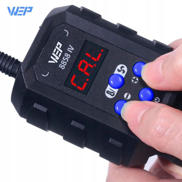 Термофен WEP 8858-IV / РК-дисплей / цифрове регулювання / компактний / 120 л/хв / 100 - 500°C / 700 Вт