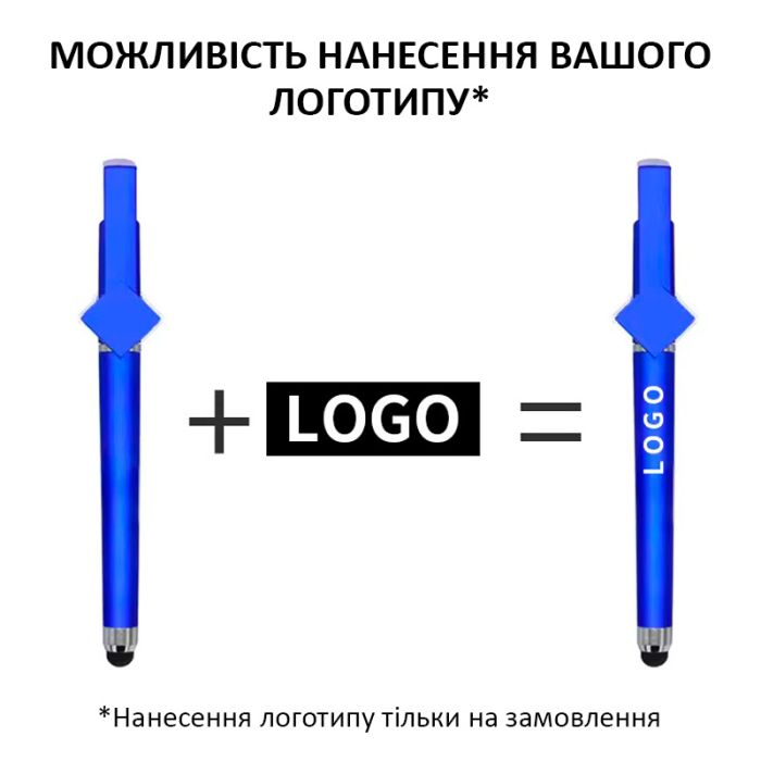 Ручка сувенирная VNGSM шариковая со стилусом и подставкой Blue